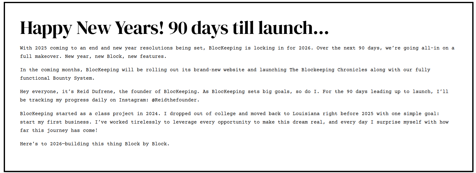 DAY 12: A Release of the new BlocKeeping.io!